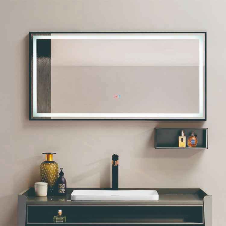 rectangular lighted bathroom mirror1