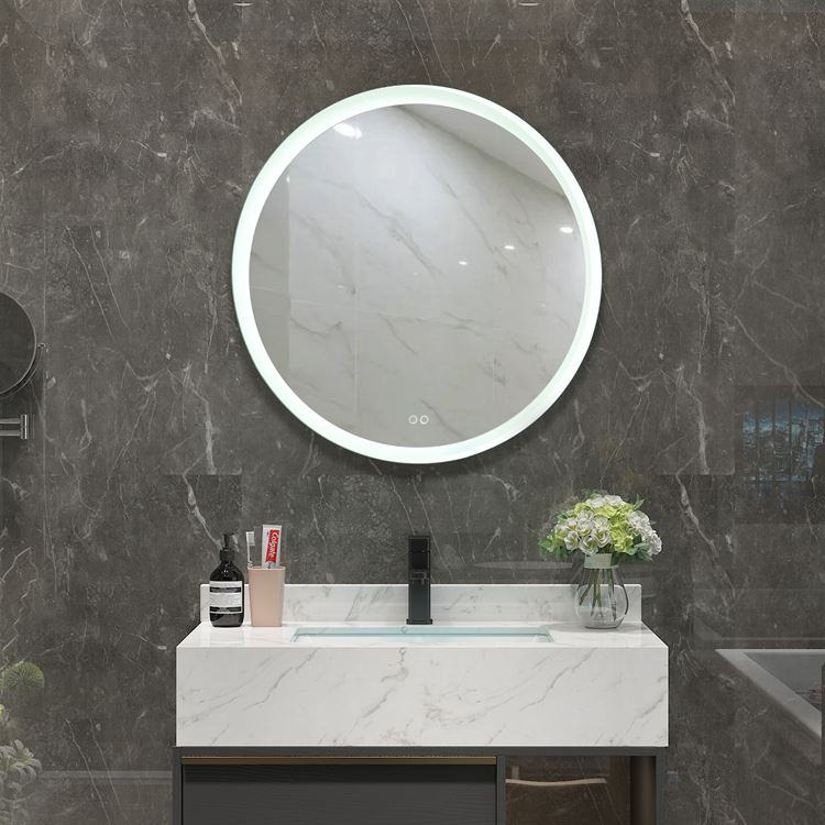 round light mirror bathroom