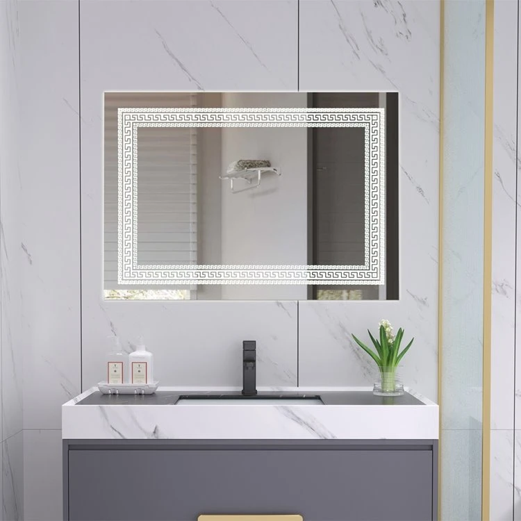 Oval LED Bathroom Silvered Mirror with Touch Button