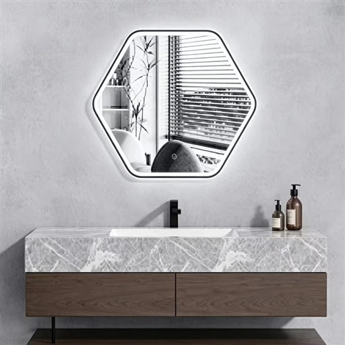 New Arrival – M713 Hexagonal Wall Mount Lighted Vanity Mirror