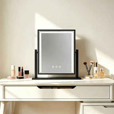 Square Makeup Mirror With Lights Square Makeup Mirror With Lights